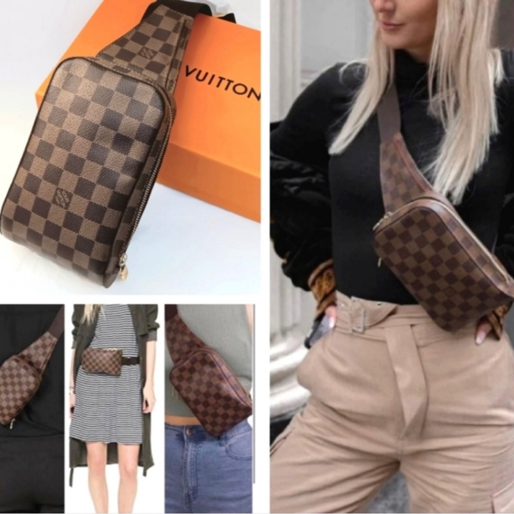🎊LIKE NEW 🎊Louis Vuitton Damier Ebene Geronimos BELT / CROSSBODY BAG/EUC